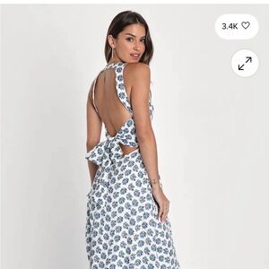 Lulu's Dress with Blue Floral Print